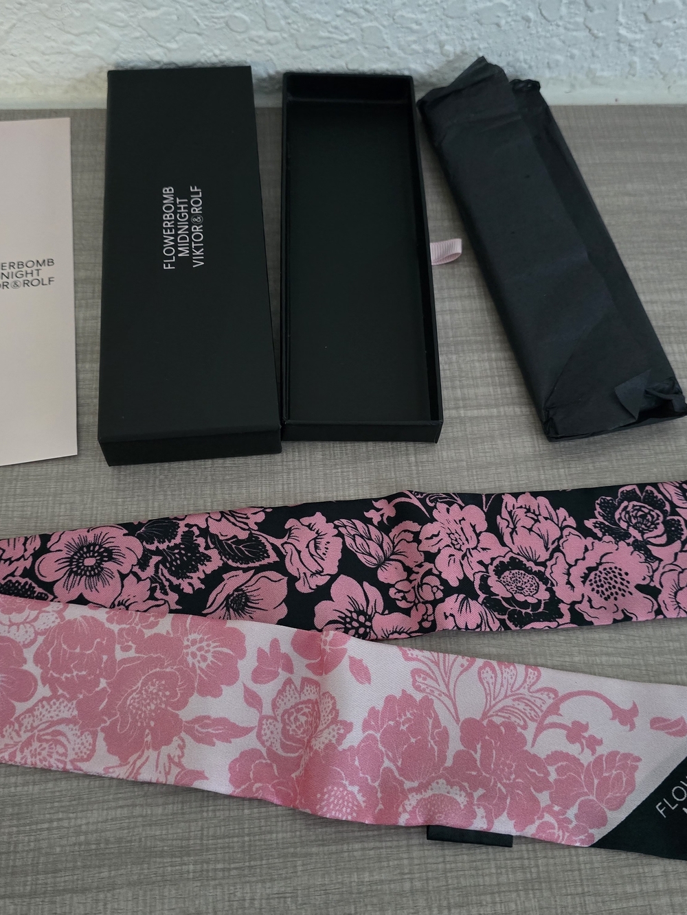 Viktor & Rolf Flowerbomb Midnight Silk Scarf Ribbon